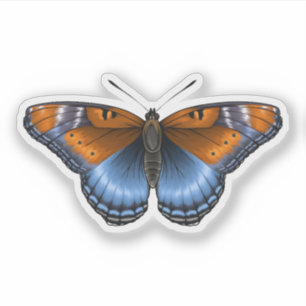 Roter gepunkteter lila Schmetterling Aufkleber