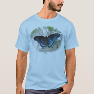 Roter Gepunkteter Lila Schmetterling Männer-T - Sh T-Shirt