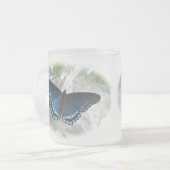 Roter Gepunkteter Lila Schmetterling Mattglastasse (Vorderseite Links)