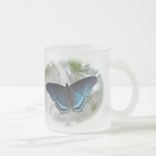 Roter Gepunkteter Lila Schmetterling Mattglastasse
