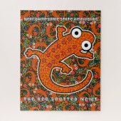 Roter Gepunkteter Newt auf dem Waldboden Puzzle (Vertikal)