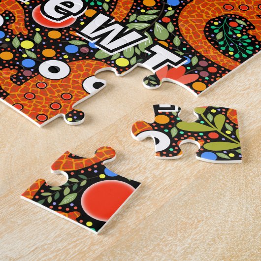 Roter Gepunkteter Newt auf dem Waldboden Puzzle (Seite)