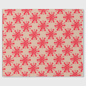 Roter gepunkteter Stern auf Taupe Geschenkpapier (Flach)