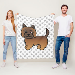 Roter Gescheckter Cairn Terrier Süßer Cartoon-Hund Fleecedecke