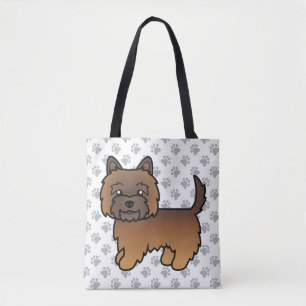 Roter Gescheckter Cairn Terrier Süßer Cartoon-Hund Tasche
