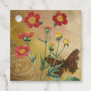 Roter Geschmack und Schmetterling Geschenkanhänger