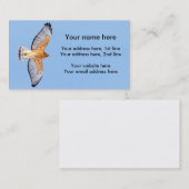 Roter geschulterter Falke im Flug Visitenkarte (Vorne/Hinten)