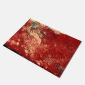 Roter, gestrichener Felswall Fußmatte (Schrägansicht)