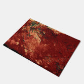 Roter gestrichener Stein Fußmatte (Schrägansicht)