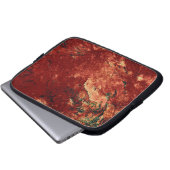 Roter gestrichener Stein Laptopschutzhülle (Vorne Knopf)