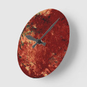 Roter gestrichener Stein Runde Wanduhr (Winkel)