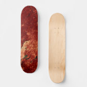 Roter gestrichener Stein Skateboard (Vorderseite)