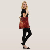 Roter gestrichener Stein Tasche (Am Model)