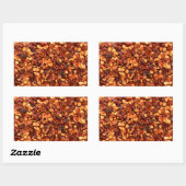 Roter, getrockneter Chili Rechteckiger Aufkleber (Blatt)