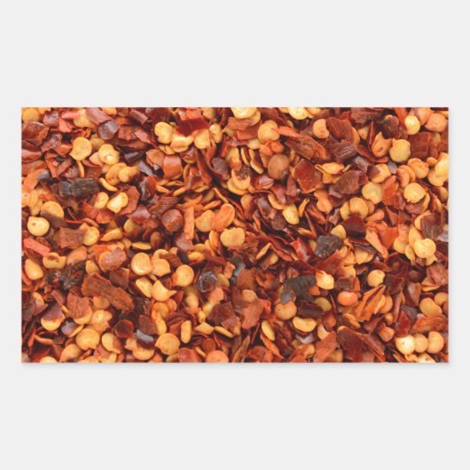 Roter, getrockneter Chili Rechteckiger Aufkleber (Vorderseite)