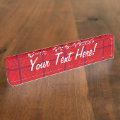 Roter Gewerkschafts-Jack Namensplakette (Seite)