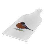 Roter gezeichneter Vogel Breasted Schneidebrett (Ecke)