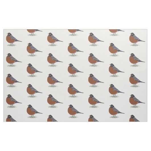 Roter gezeichneter Vogel Breasted Stoff (Fat Quarter (45,7 x 55,9 cm))