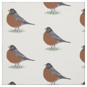 Roter gezeichneter Vogel Breasted Stoff (Muster)