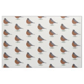 Roter gezeichneter Vogel Breasted Stoff (Fat Quarter (45,7 x 55,9 cm))