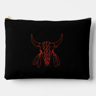 Roter Ghost Dance Büffel schwarz Accessoire Tasche