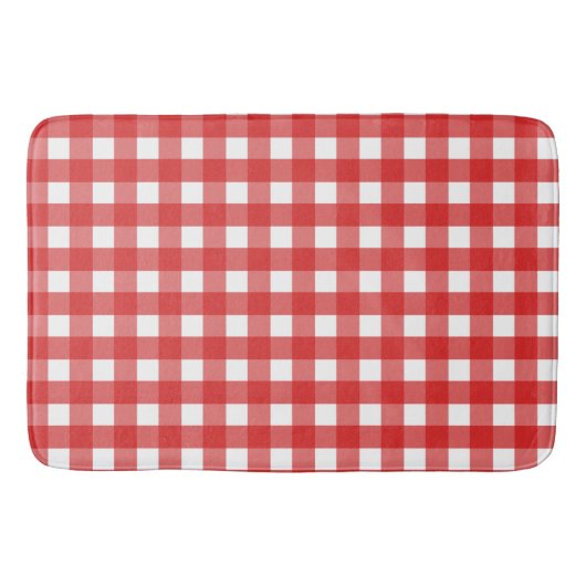 Roter Gingham Badematte (Vorderseite)