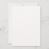 Roter Gingham-Band-Rahmen Vintage  Einladung (Rückseite)