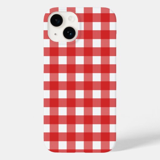 Roter Gingham Case-Mate iPhone Hülle (Rückseite)