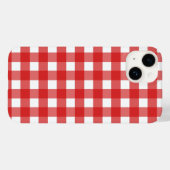 Roter Gingham Case-Mate iPhone Hülle (Rückseite (Horizontal))