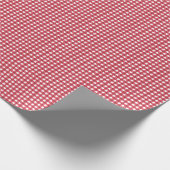 Roter Gingham Charme Geschenkpapier (Ecke)