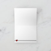 Roter Gingham danken Ihnen Dankeskarte (Innenseite)