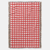 Roter Gingham Decke (Vorderseite Vertikal)