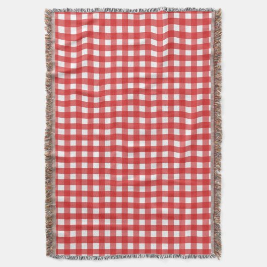Roter Gingham Decke (Vorderseite Vertikal)