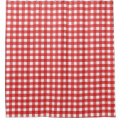 Roter Gingham Duschvorhang (Vorderseite)