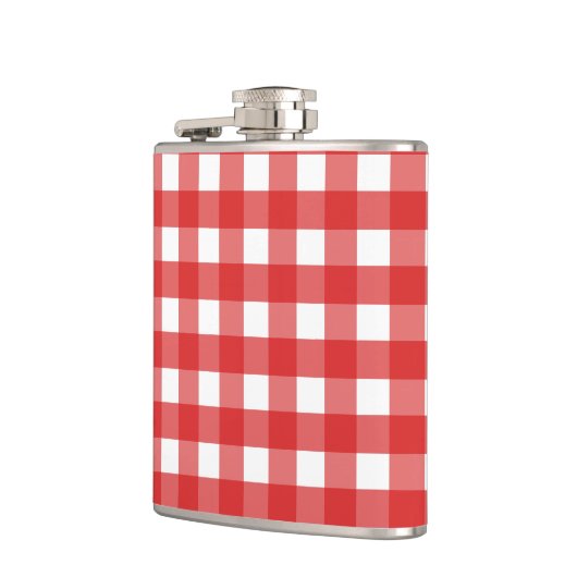 Roter Gingham Flachmann (Links)