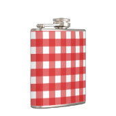 Roter Gingham Flachmann (Rechts)