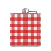Roter Gingham Flachmann (Rückseite)