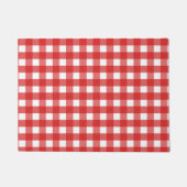 Roter Gingham Fußmatte (Vorderseite)