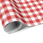 Roter Gingham Geschenkpapier (Rolleneckpunkt)