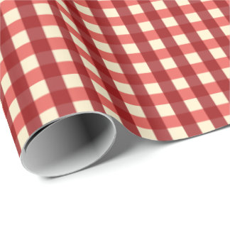 Roter Gingham Geschenkpapier