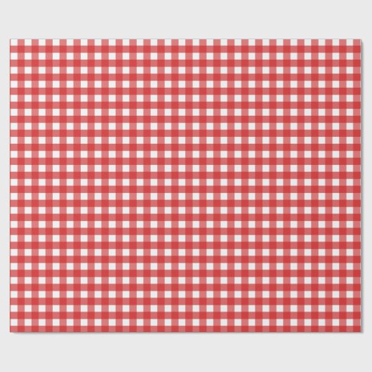 Roter Gingham Geschenkpapier (Flach)