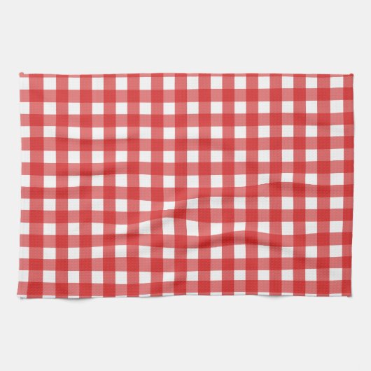 Roter Gingham Geschirrtuch (Horizontal)