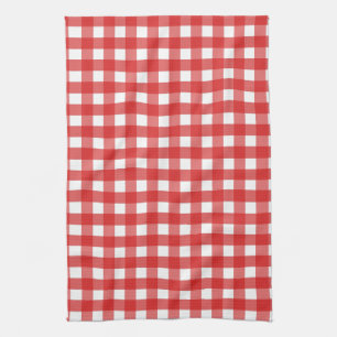 Roter Gingham Geschirrtuch