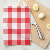 Roter Gingham Handtuch (Viertel Falte)