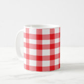 Roter Gingham Kaffeetasse (Vorderseite Links)