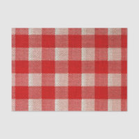 Roter Gingham-karierter Muster-Leinwand-Blick