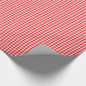 Roter Gingham-Karo Geschenkpapier (Ecke)