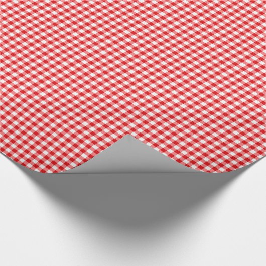 Roter Gingham-Karo Geschenkpapier (Ecke)