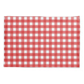 Roter Gingham Kissenbezug (Rückseite)