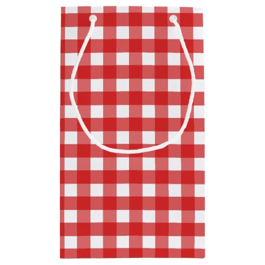 Roter Gingham Kleine Geschenktüte (Rückseite)